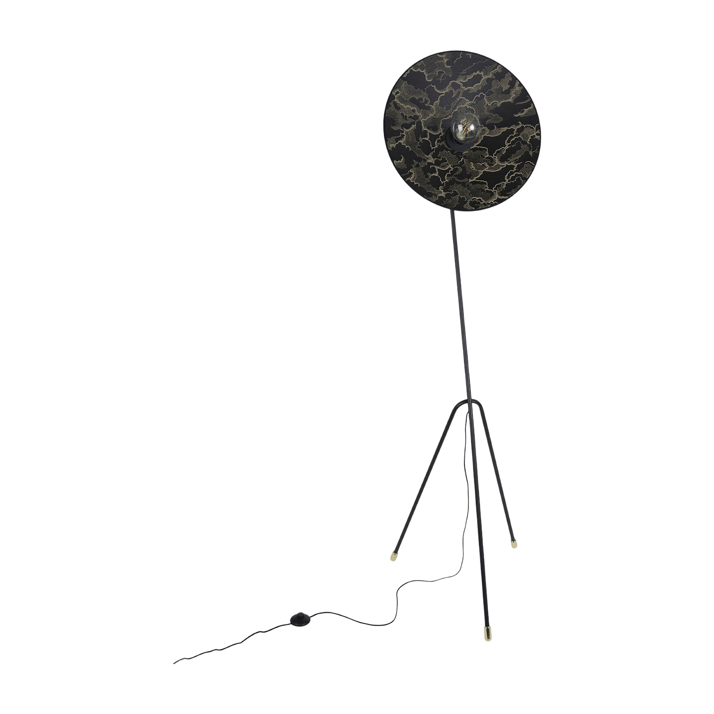 Lampadaire en métal peint noir 180 cm Gatsby - Market set