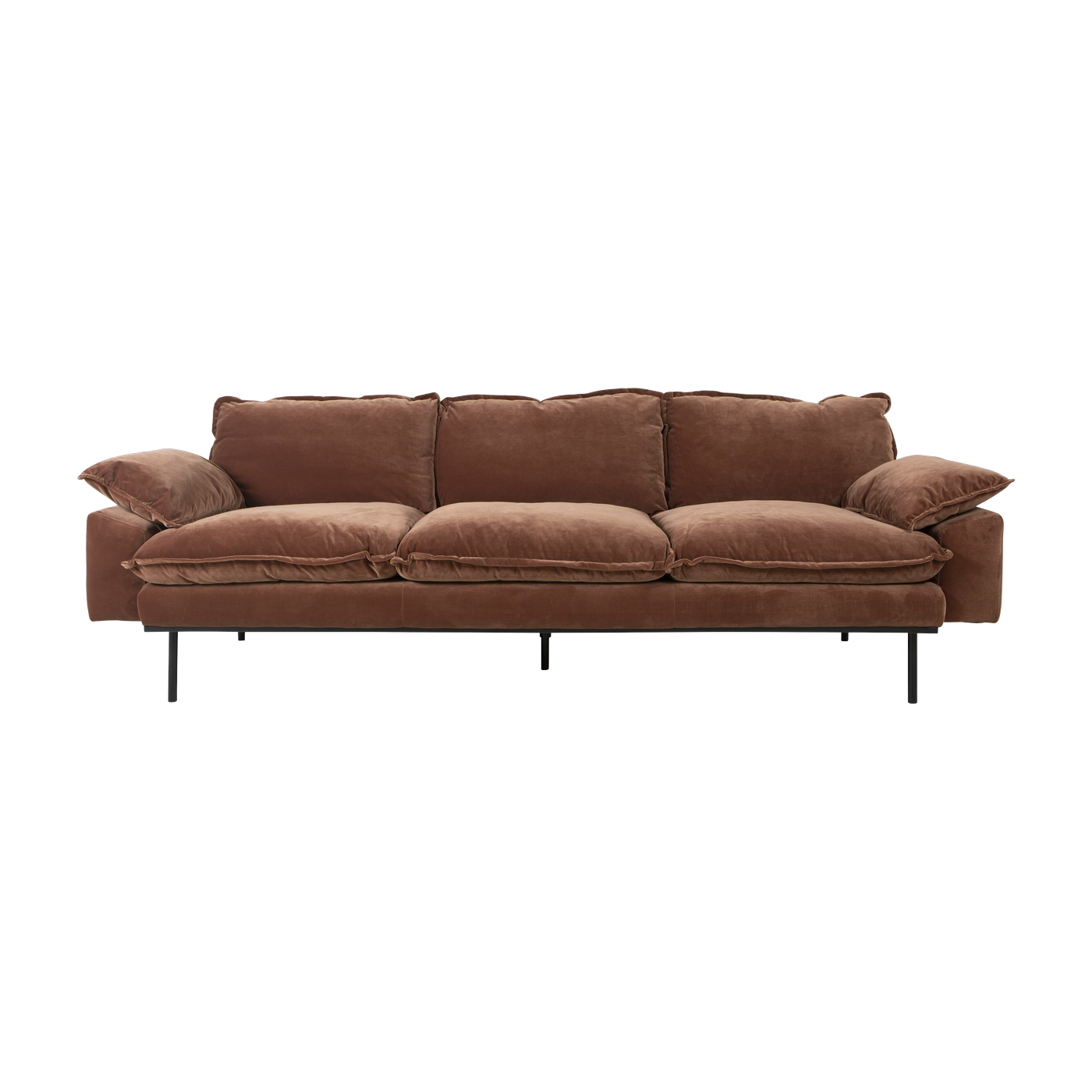 Divano 4 posti in muratura velvet Retro - Hkliving