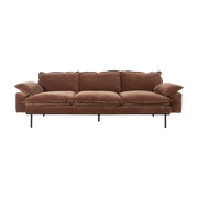 4-Sitzer-Sofa in Backstein velvet Retro - Hkliving