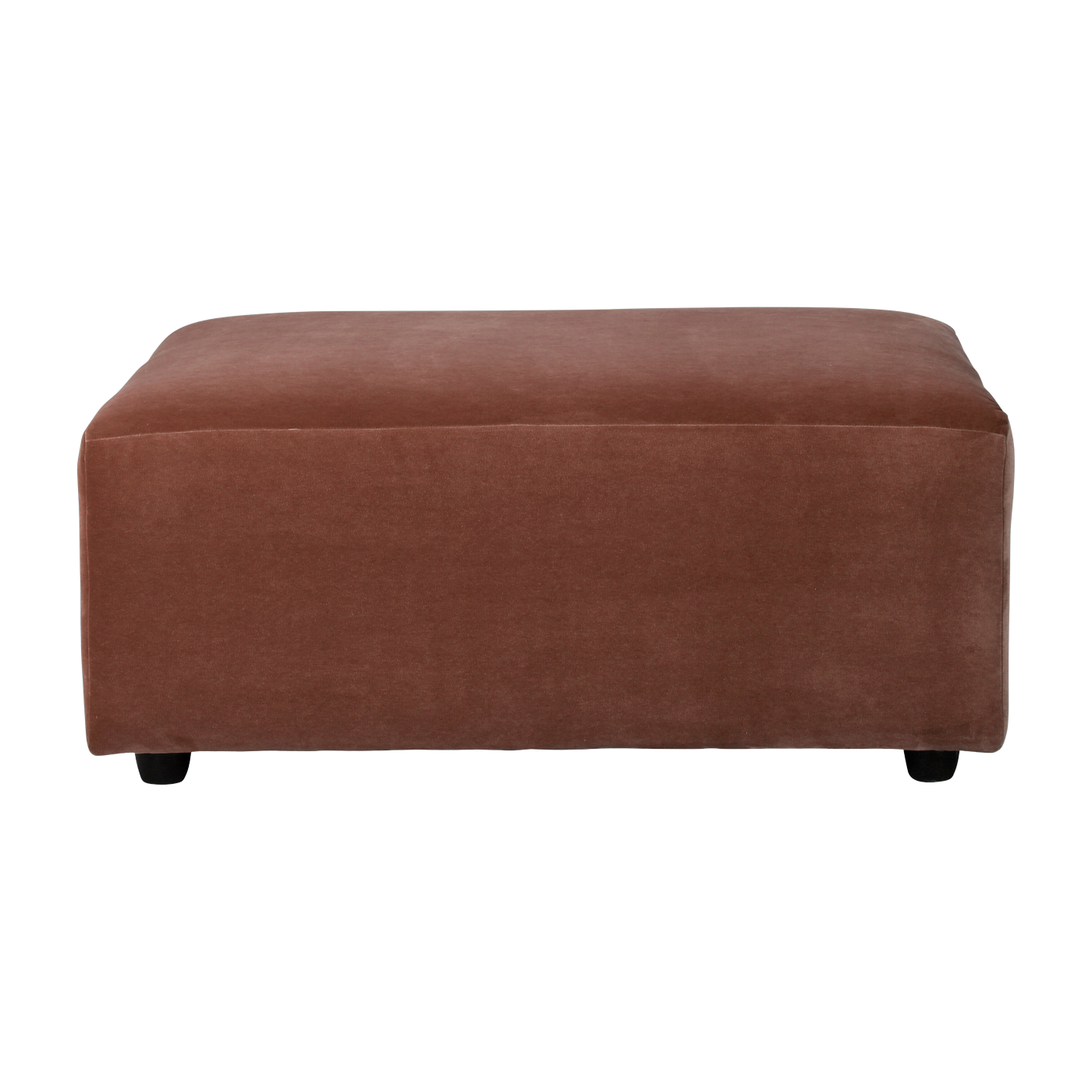 Repose-pieds en velours brique L Jax - Hkliving