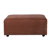 Repose-pieds en velours brique L Jax - Hkliving