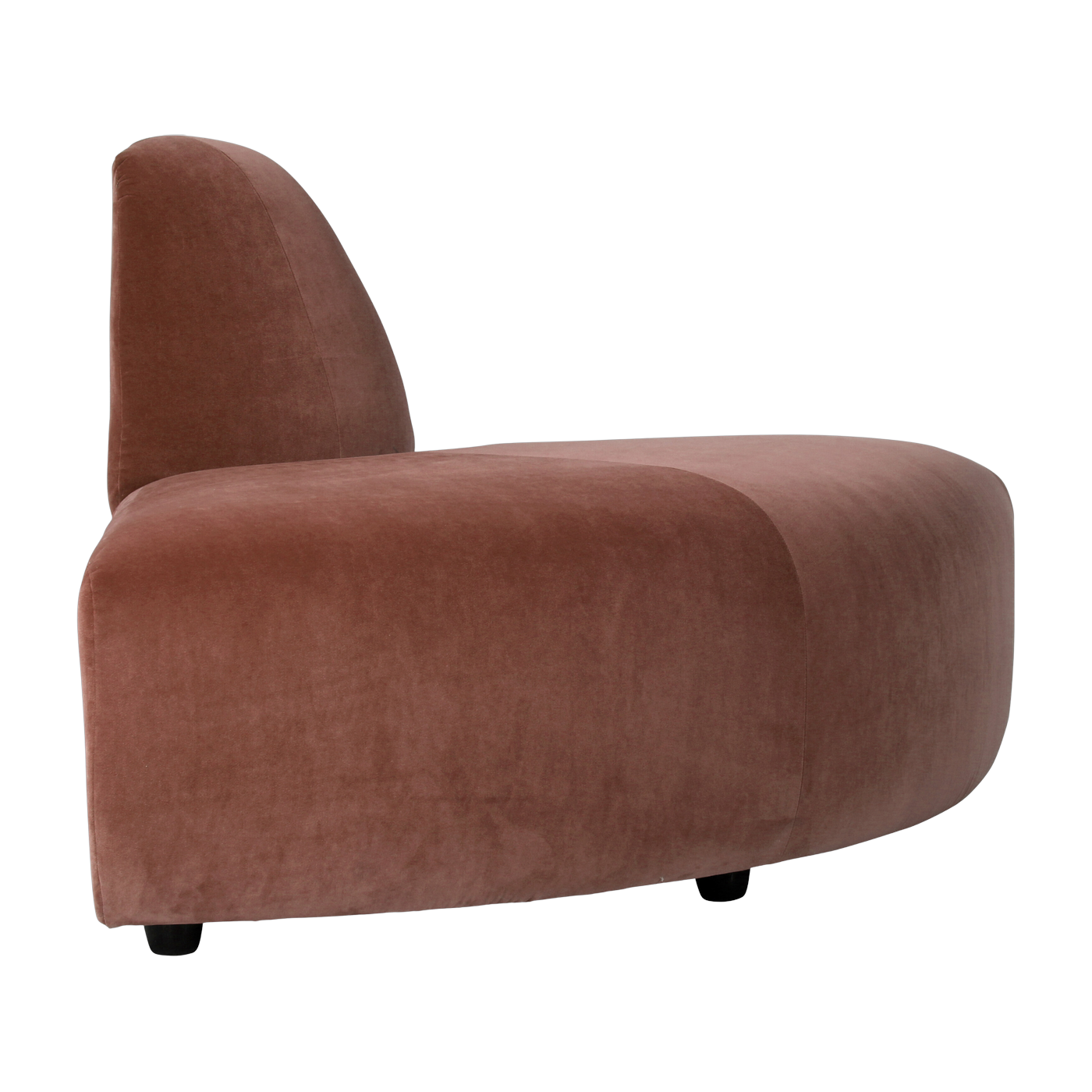 Module arrondi en velours brique Jax - Hkliving