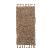Tapis de bain à poils longs en coton beige 70 x 140 cm Amass - Ferm Living