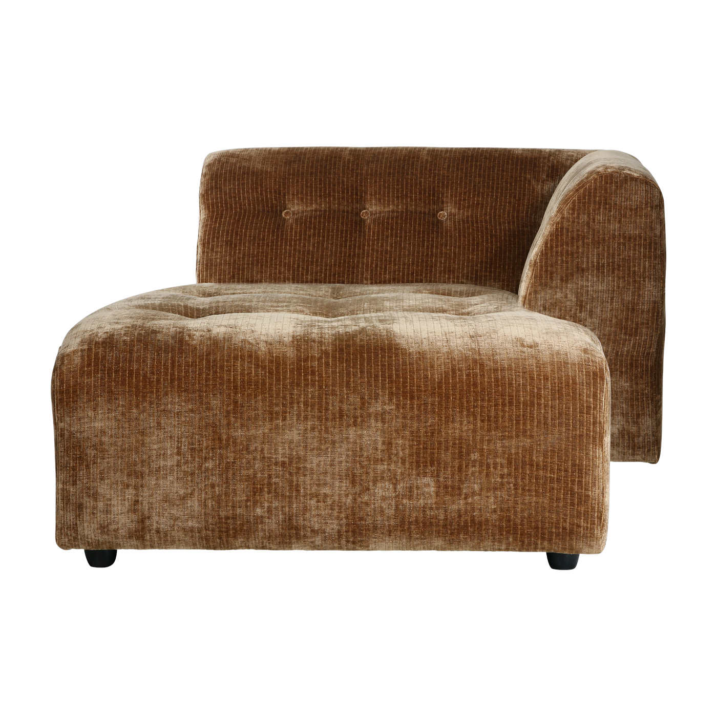 Méridienne gerader Kord bronze Vint - Hkliving