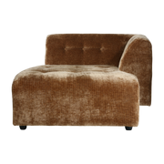 Méridienne gerader Kord bronze Vint - Hkliving
