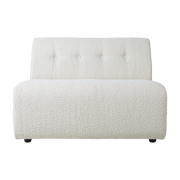 2-seater module in cream curly Vint - Hkliving
