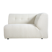 Module d' angle right 2 places in curly cream Vint - Hkliving