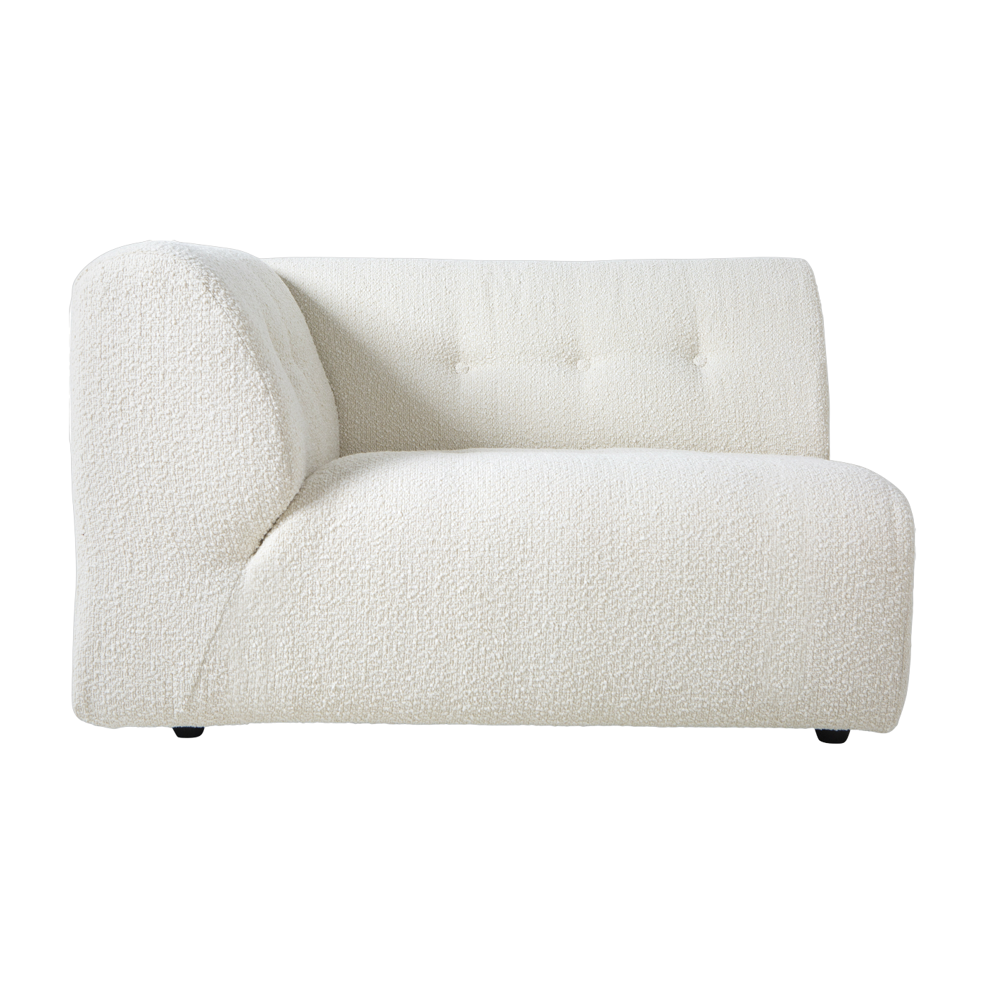 Modulo di angle lasciato 2 posti in cream bouclé Vint - Hkliving