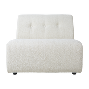 1-seater module in cream curly Vint - Hkliving