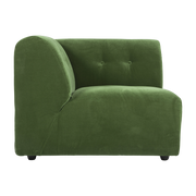 Module of angle left in green velvet Vint - Hkliving
