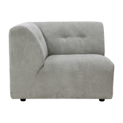 Module d' angle left in cream corduroy Vint - Hkliving