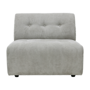 1-seater module in cream corduroy Vint - Hkliving