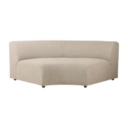 Module d'angle arrondi en bouclé taupe Jax - Hkliving