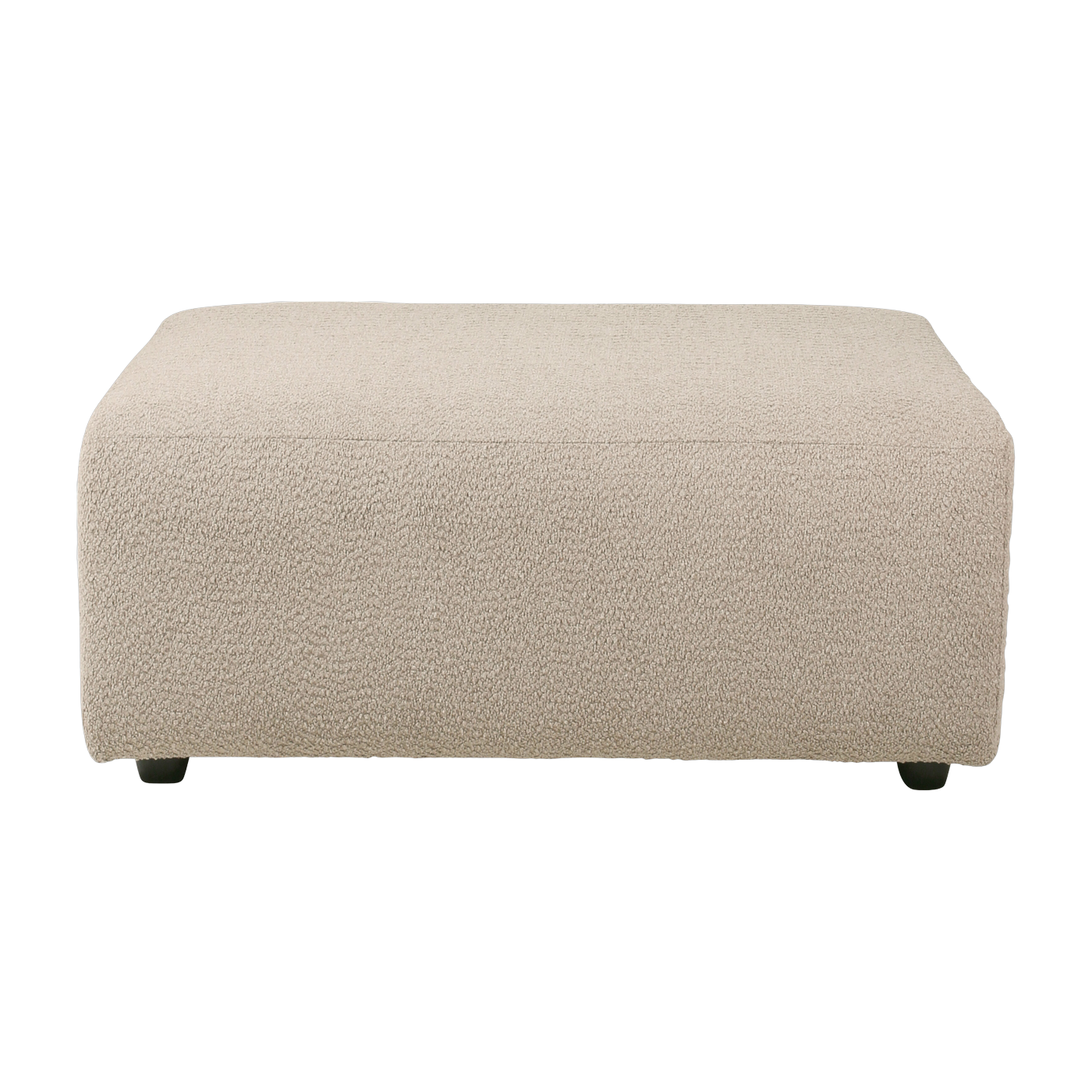 Repose-pieds en bouclé taupe L Jax - Hkliving