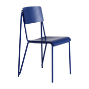 Sedia in acciaio blu navy Petit Standard - HAY