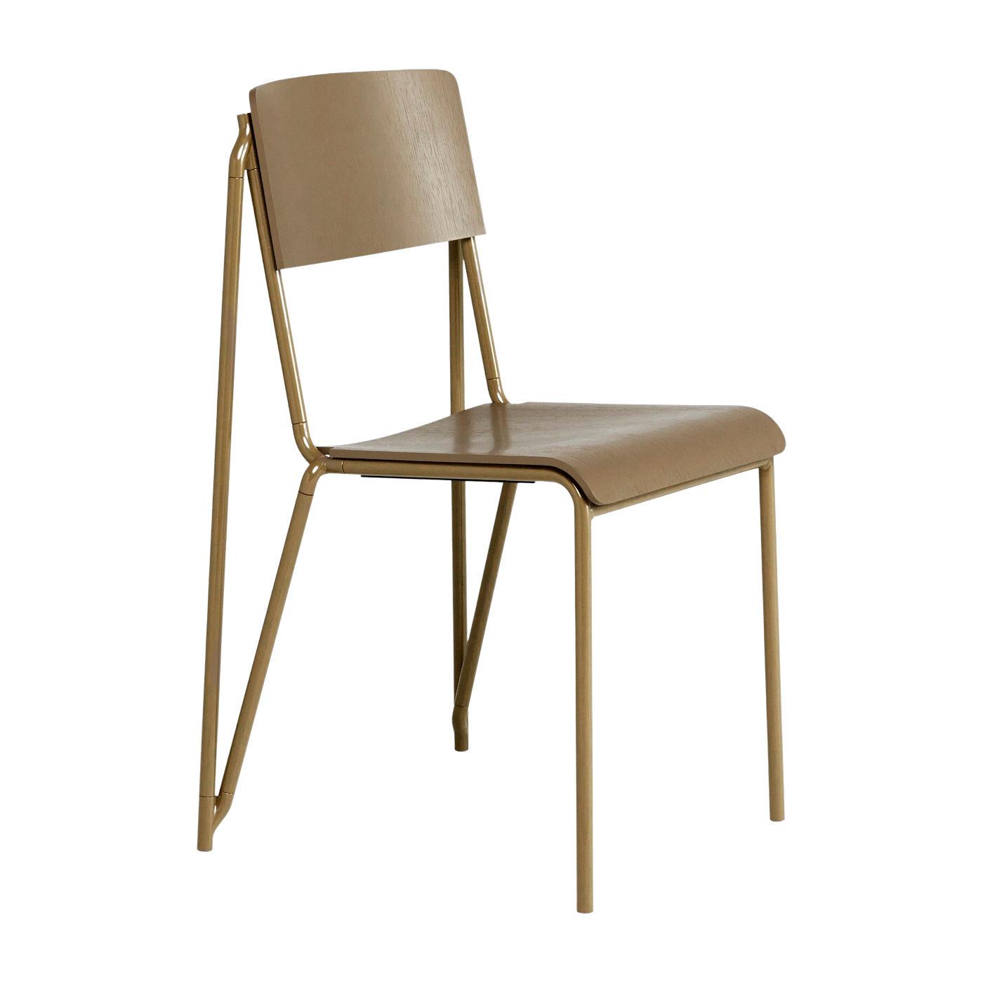 Stuhl Clay aus Stahl und Eiche Petit Standard - HAY
