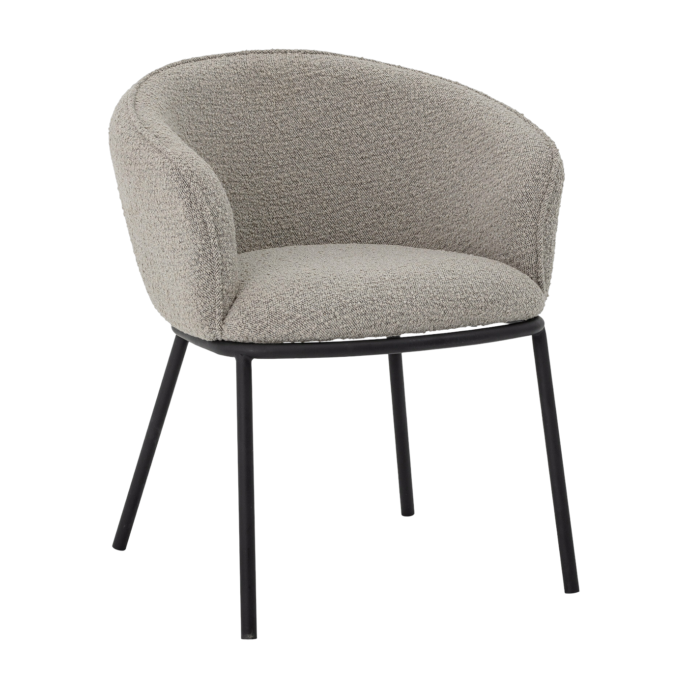 Chaise avec accoudoirs en tissu gris Cortone - Bloomingville