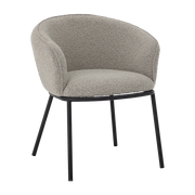 Sedia con braccioli in tessuto grigio Cortone - Bloomingville