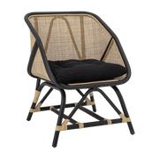Black Rattan Sessel Loue - Bloomingville