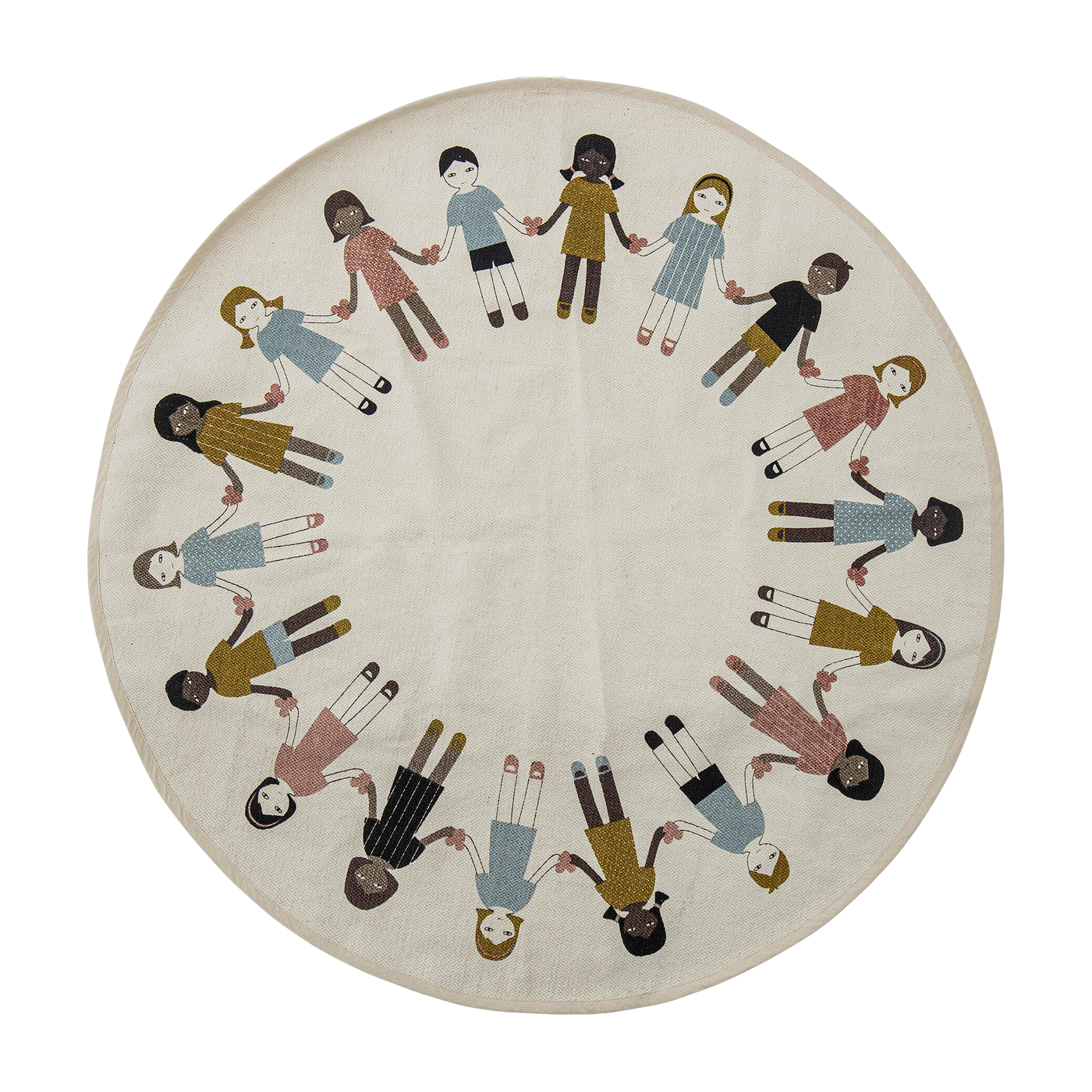Round bambini rug 130 cm Friends - Bloomingville Mini