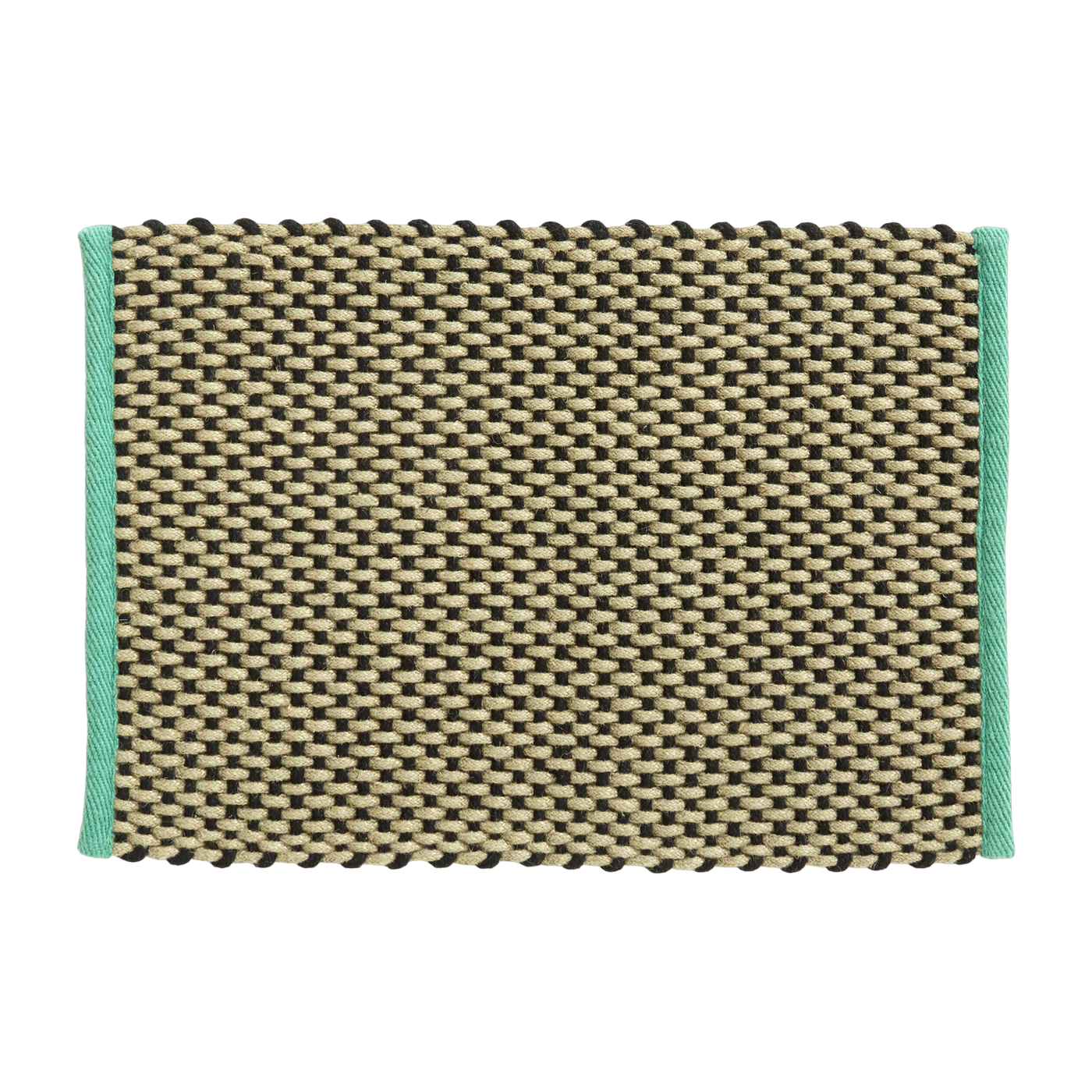 Paillasson  en jute sable et vert 50 x 70 cm - Hay