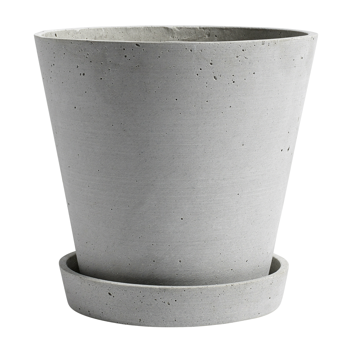 Maceta con platillo gris XL Flowerpot - HAY