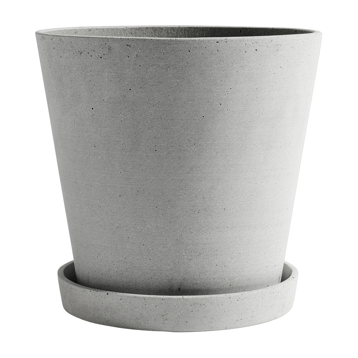 Maceta con platillo gris XXL Flowerpot - HAY
