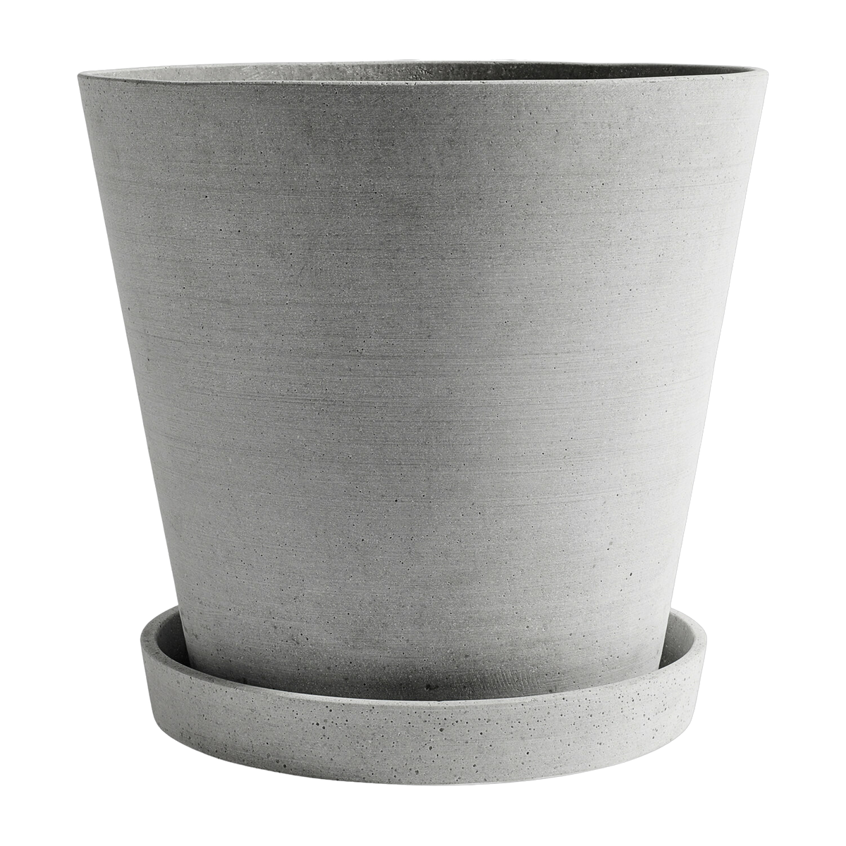Maceta con platillo gris XXXL Flowerpot - HAY
