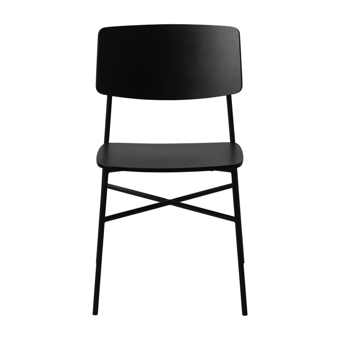 Sedia Paragon in rovere nero e metallo - Handvark