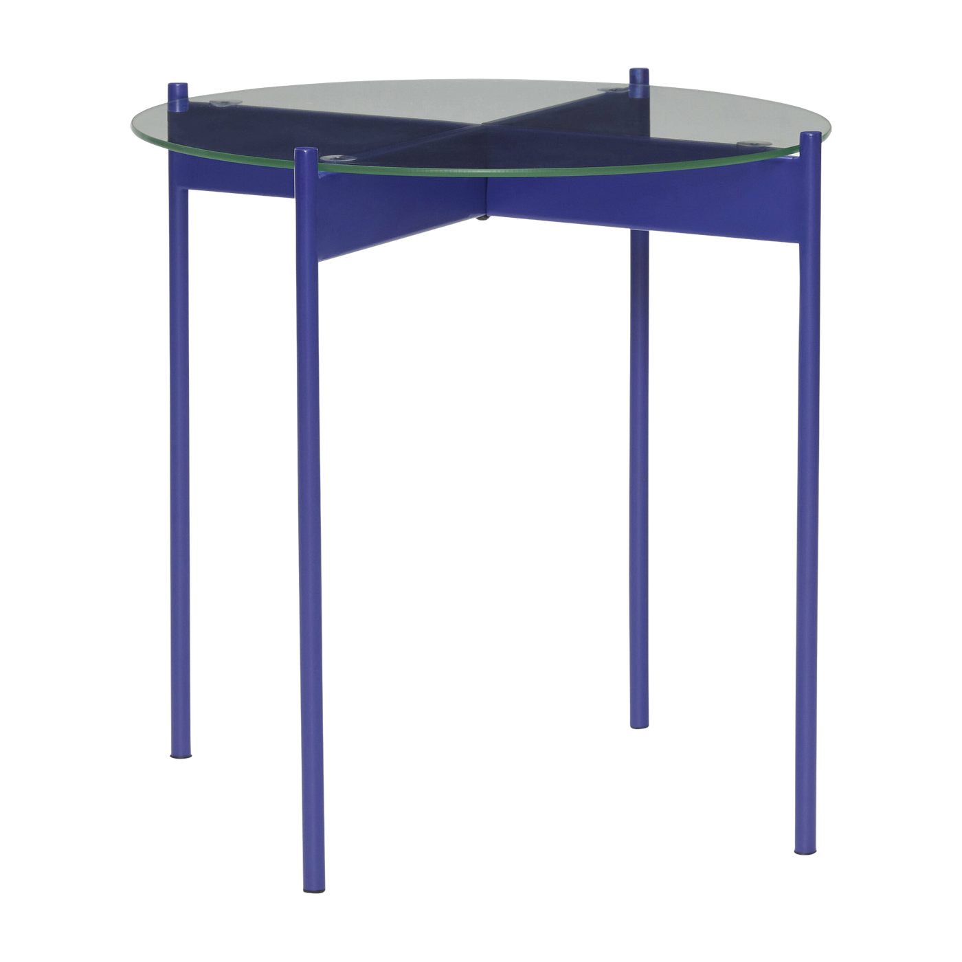 Blue Glass Side Table Beam - Hübsch