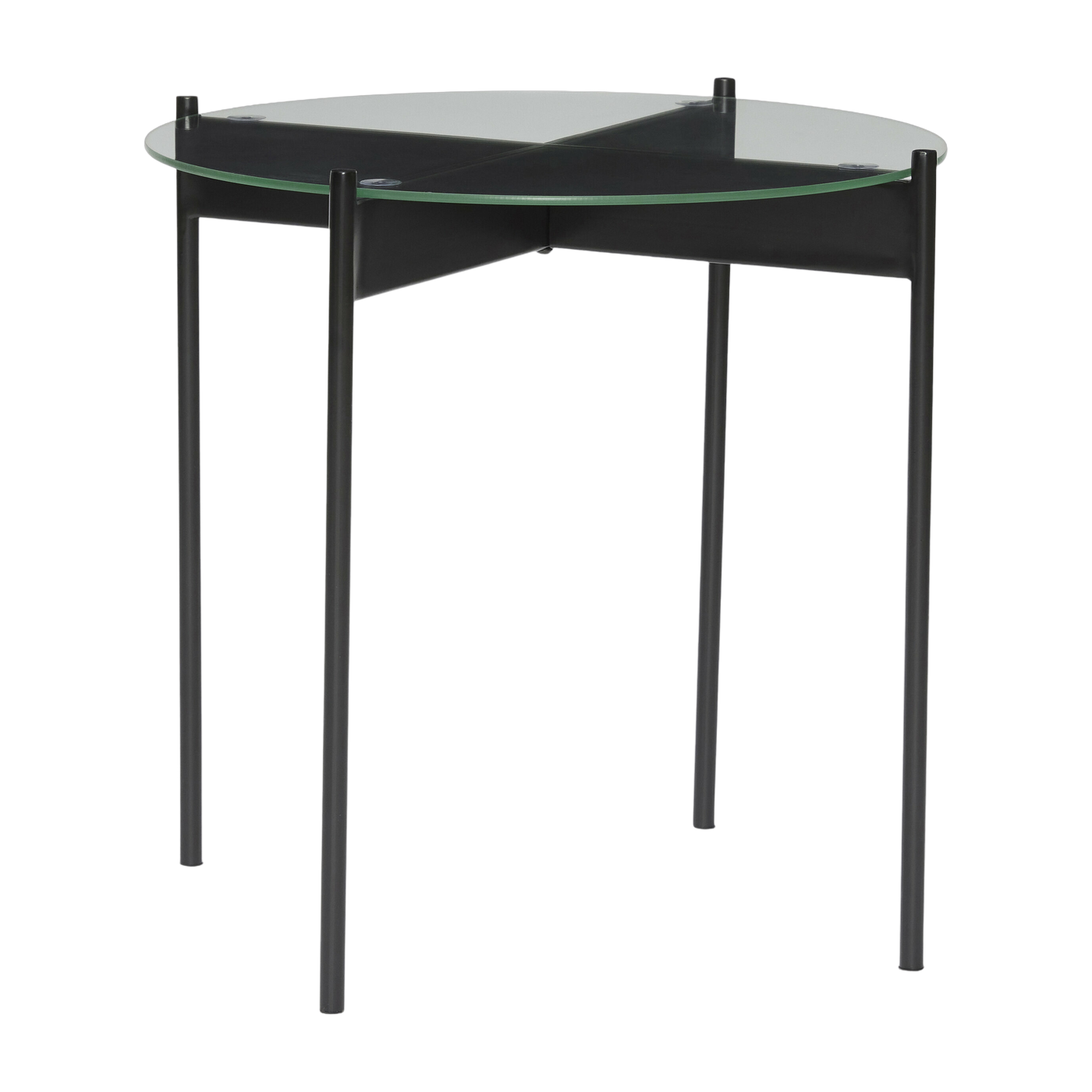 Black Glass Side Table Beam - Hübsch