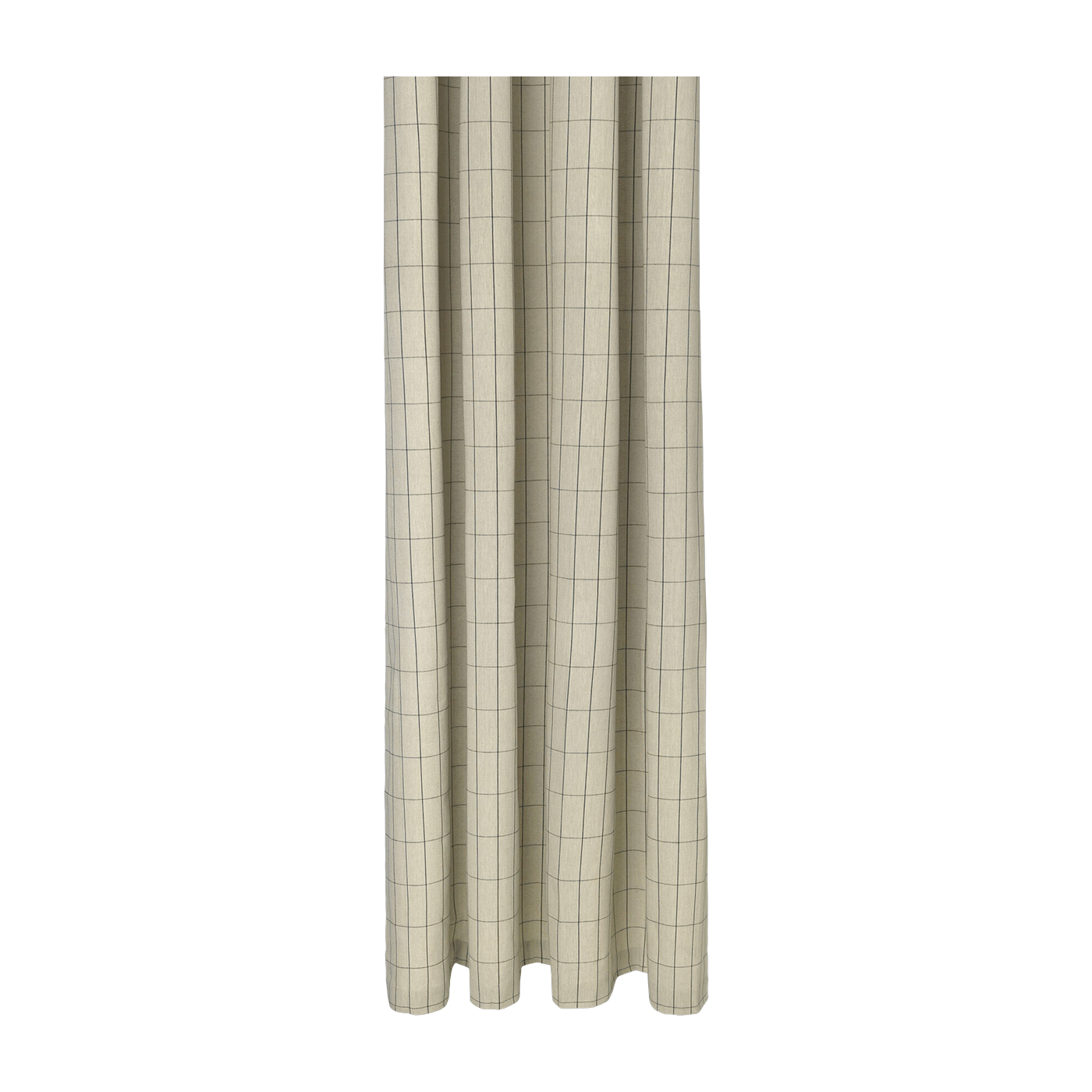 Rideau de douche à carreaux en coton beige 160 x 205 cm Chambray - Ferm Living