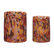 2 orange glass vases Luce - Hübsch