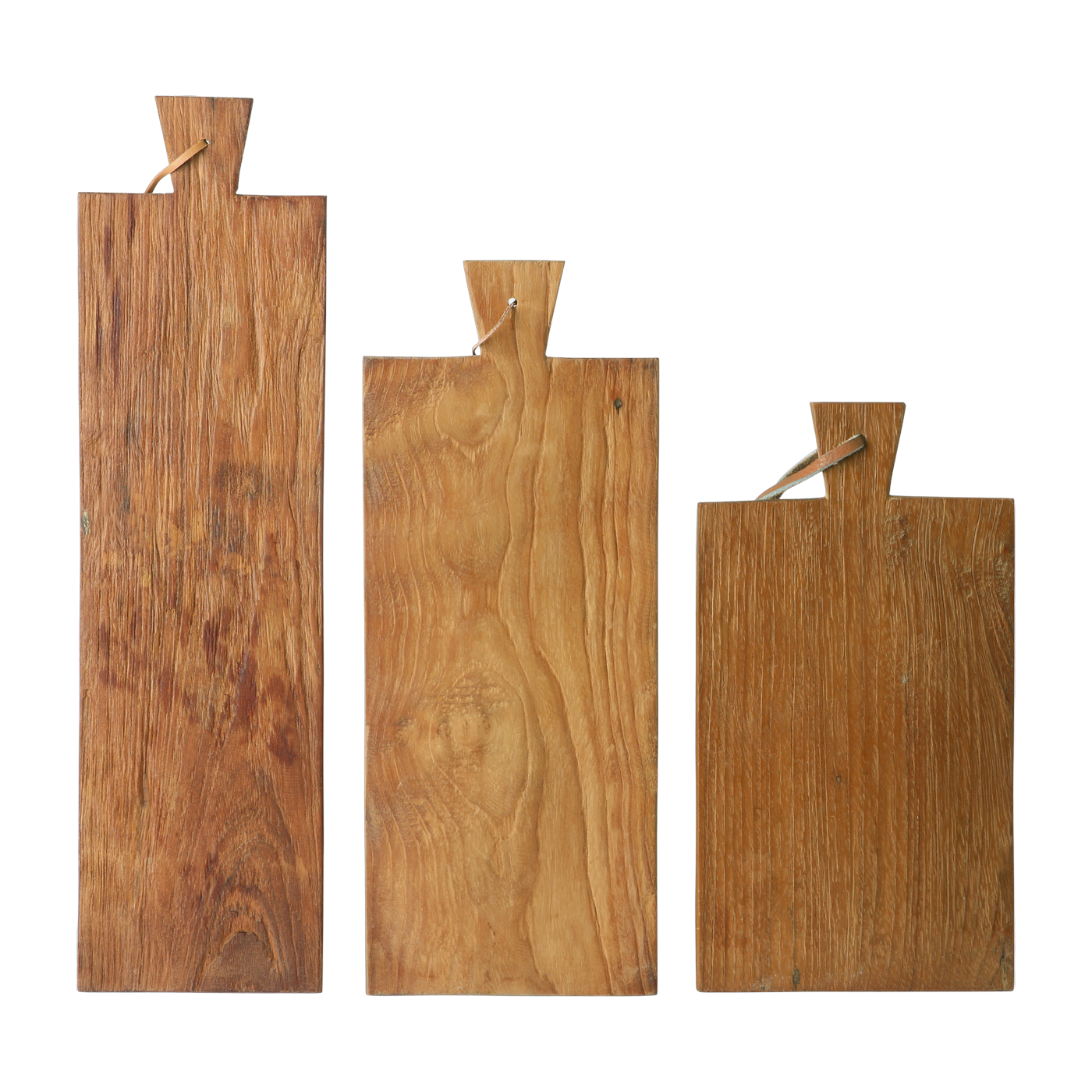Juego de 3 tablas de cortar pan de teca - HKliving