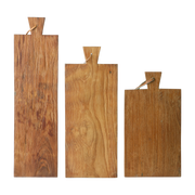Juego de 3 tablas de cortar pan de teca - HKliving