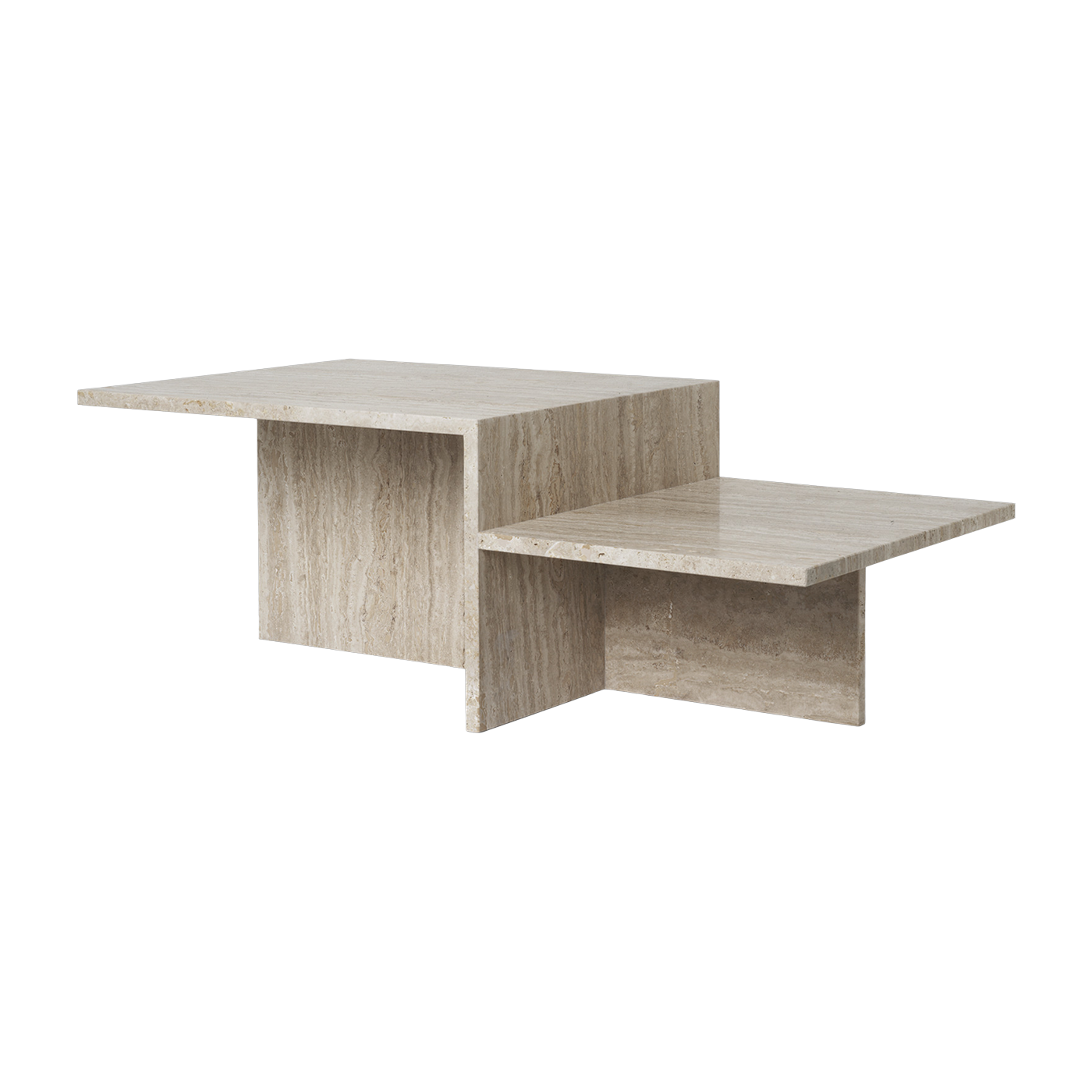 Couchtisch aus Travertin 100 x 35 x 55 cm Distinct -. Ferm Living