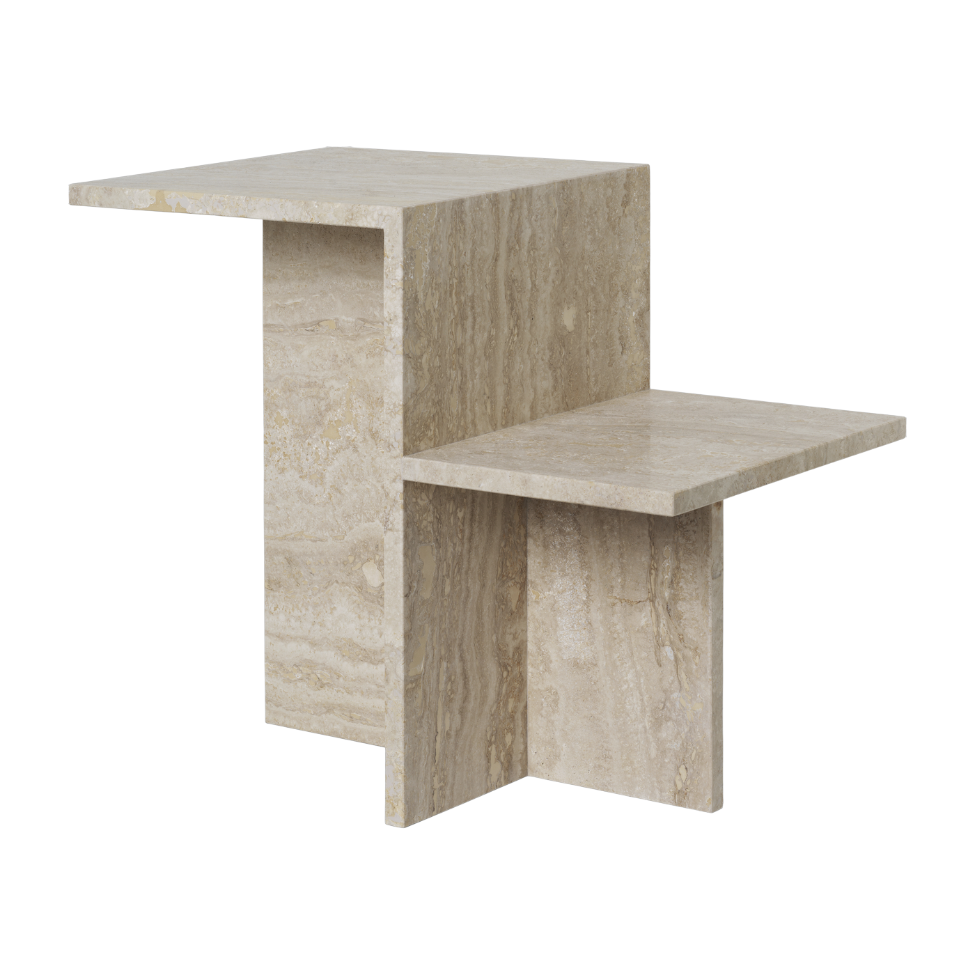Beistelltisch aus Travertin 35 x 50 x 59, 5 cm Distinct -. Ferm Living