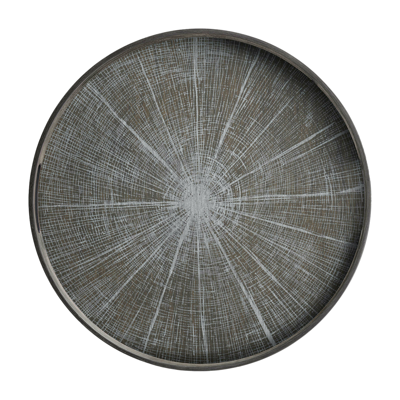 Round wooden and silk-screened tray 48 cm Slice - Ethnicraft Accessories