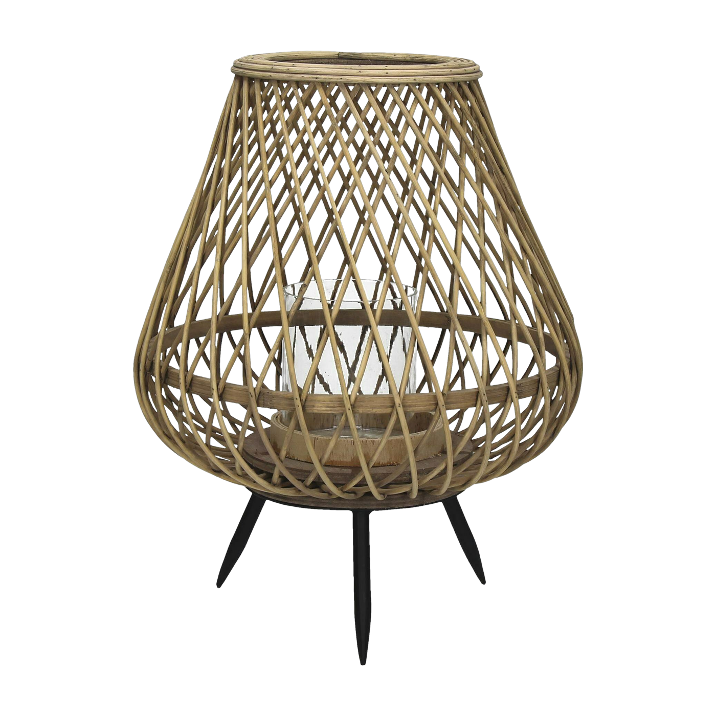 Tao bamboo candle jar 26,5 cm - Pomax
