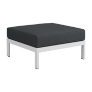 Southern grey metal footrest and slate grey fabric Easy - Tiptoe