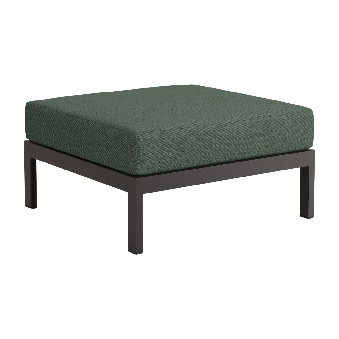Black metal and green fabric footrest Easy - Tiptoe