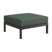 Poggiapiedi in metallo nero e tessuto verde Easy - Tiptoe