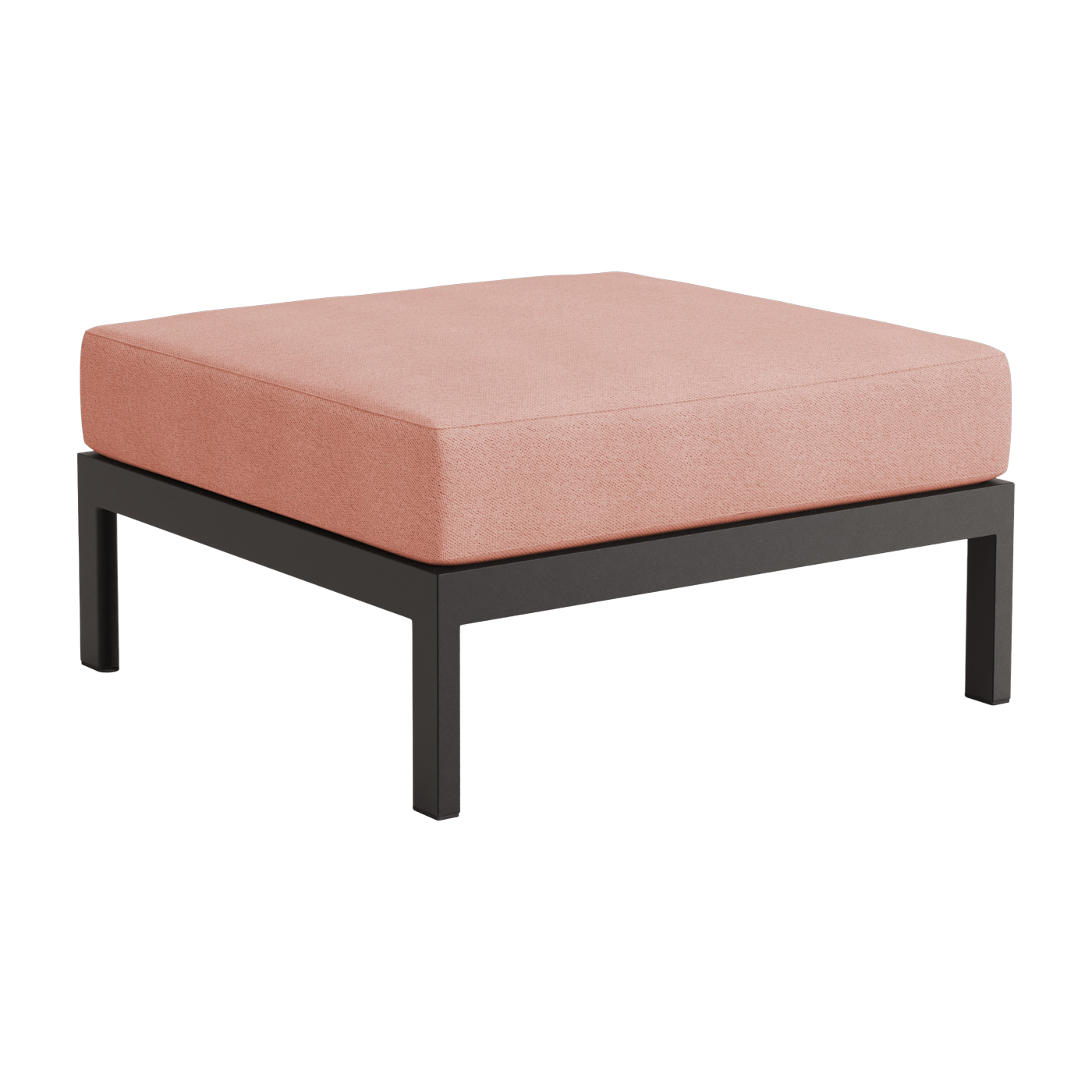 Black metal and pink fabric footrest Easy - Tiptoe