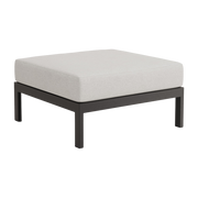 Black metal footrest and grey fabric Easy - Tiptoe