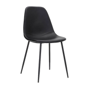 Chaise en cuir noir Found - House Doctor