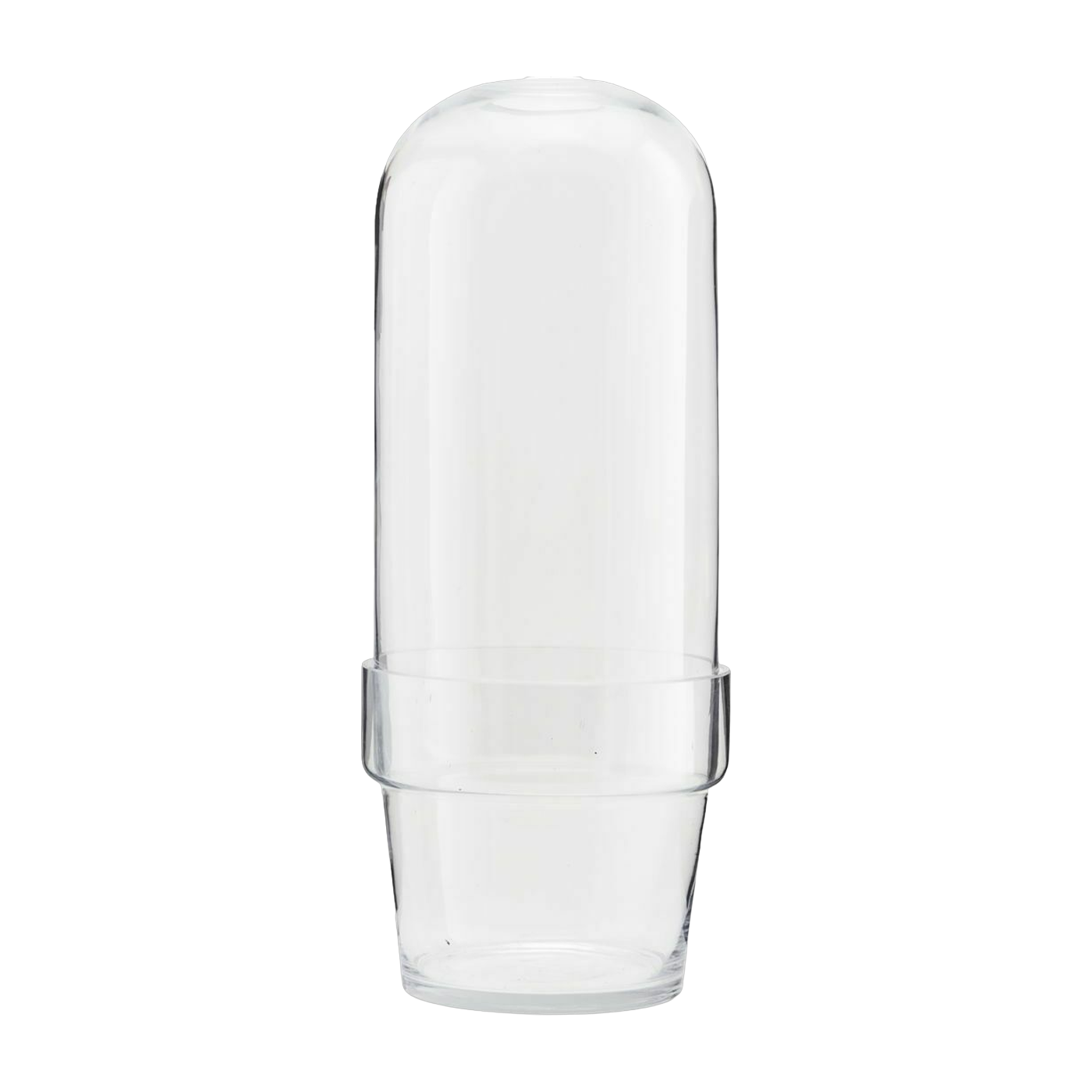 Campana en vidrio con maceta transparente - House Doctor