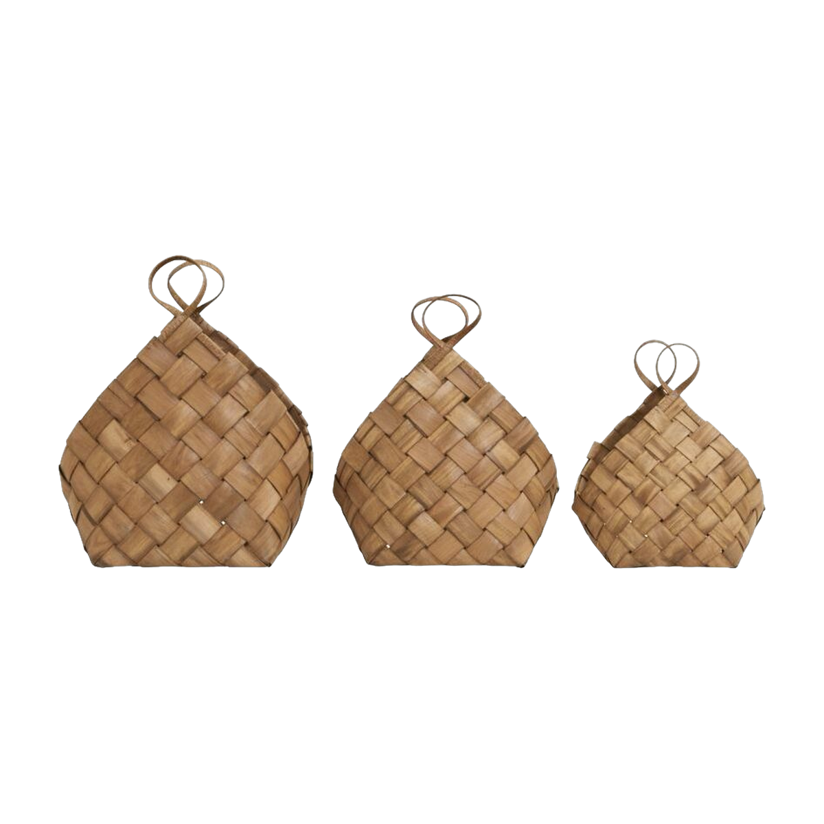 3 Paniers coniques en fibres naturelles - House Doctor