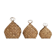 3 cestas cónicas en fibra natural - House Doctor