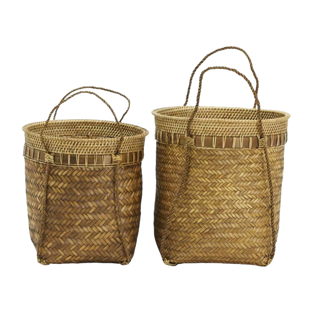 2 Paniers en bambou naturel Balie - House Doctor
