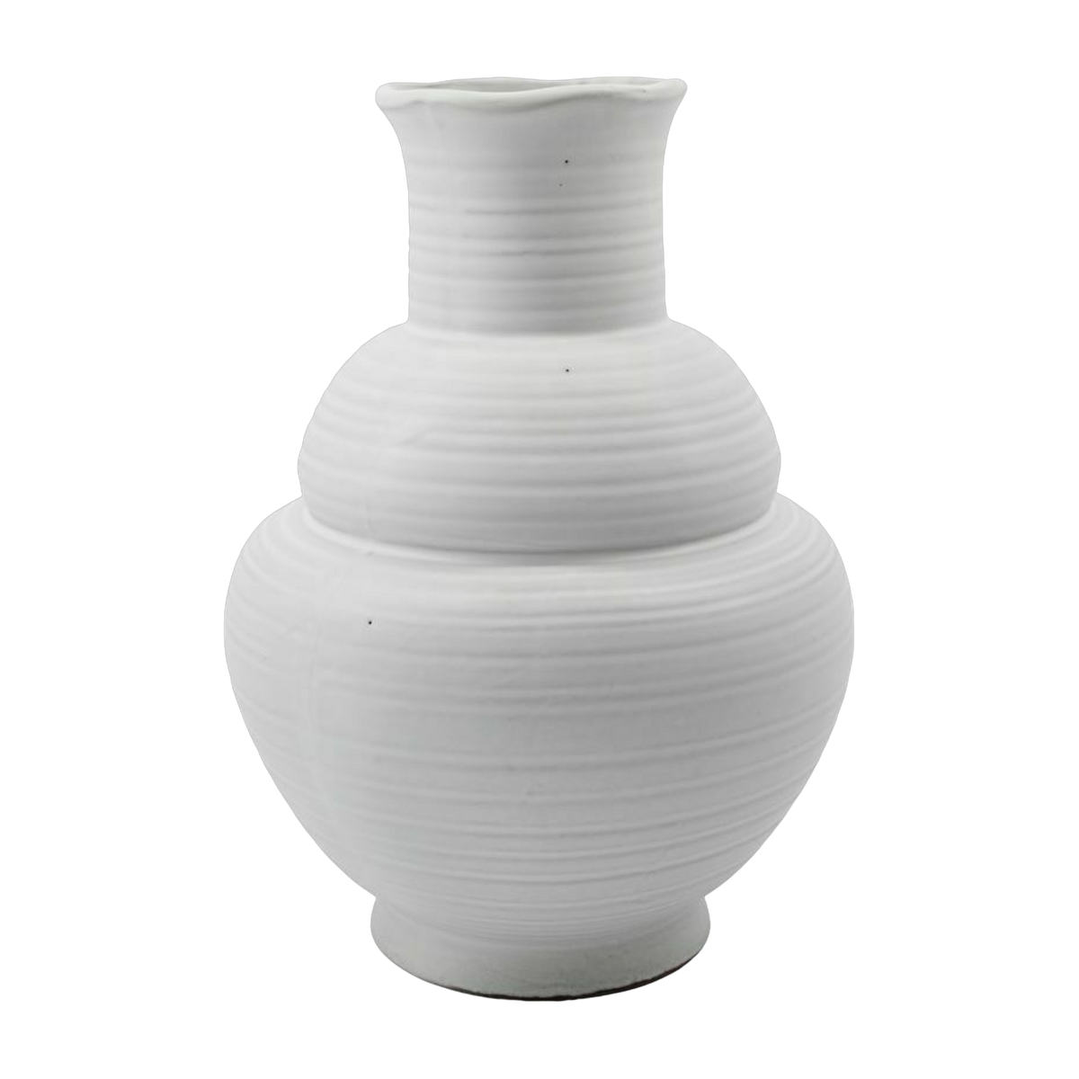 Vase en grès blanc 29 cm Liva - House Doctor